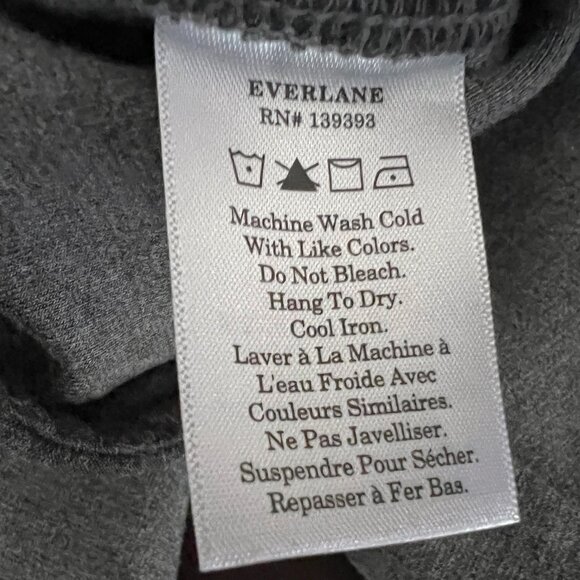 Everlane The Dream Pant Pull On Tailored Trouser Heathered Charcoal Gray Sz M - Picture 5 of 5